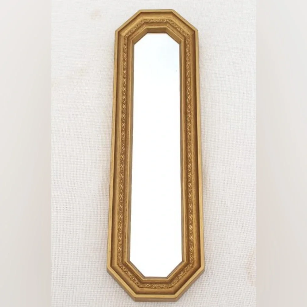 Homco Syroco Vintage  Rectangle Plaque Gold Bronze Tone Set of 2